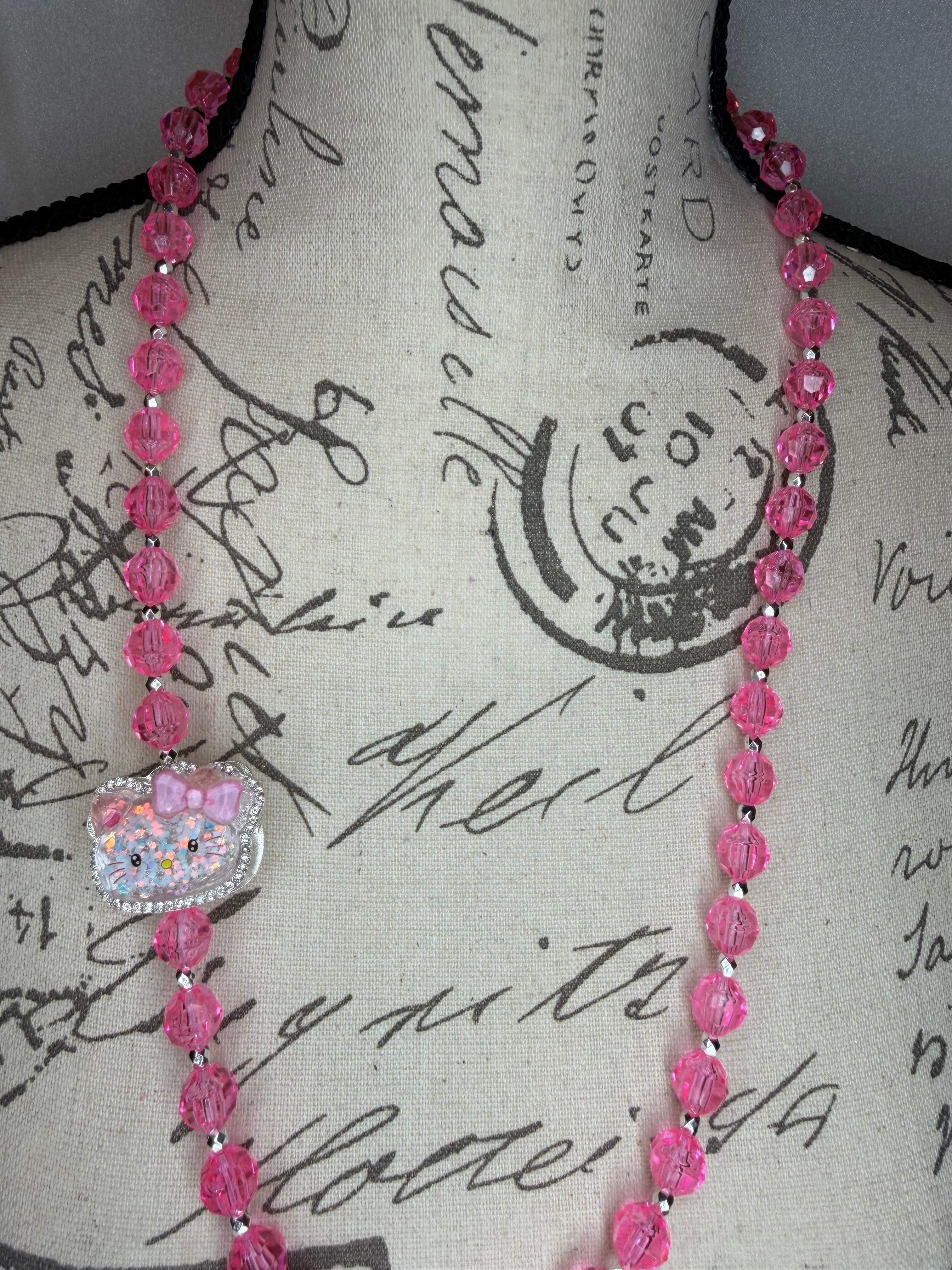 Girlie Girl PinkNecklace & Bracelet Set