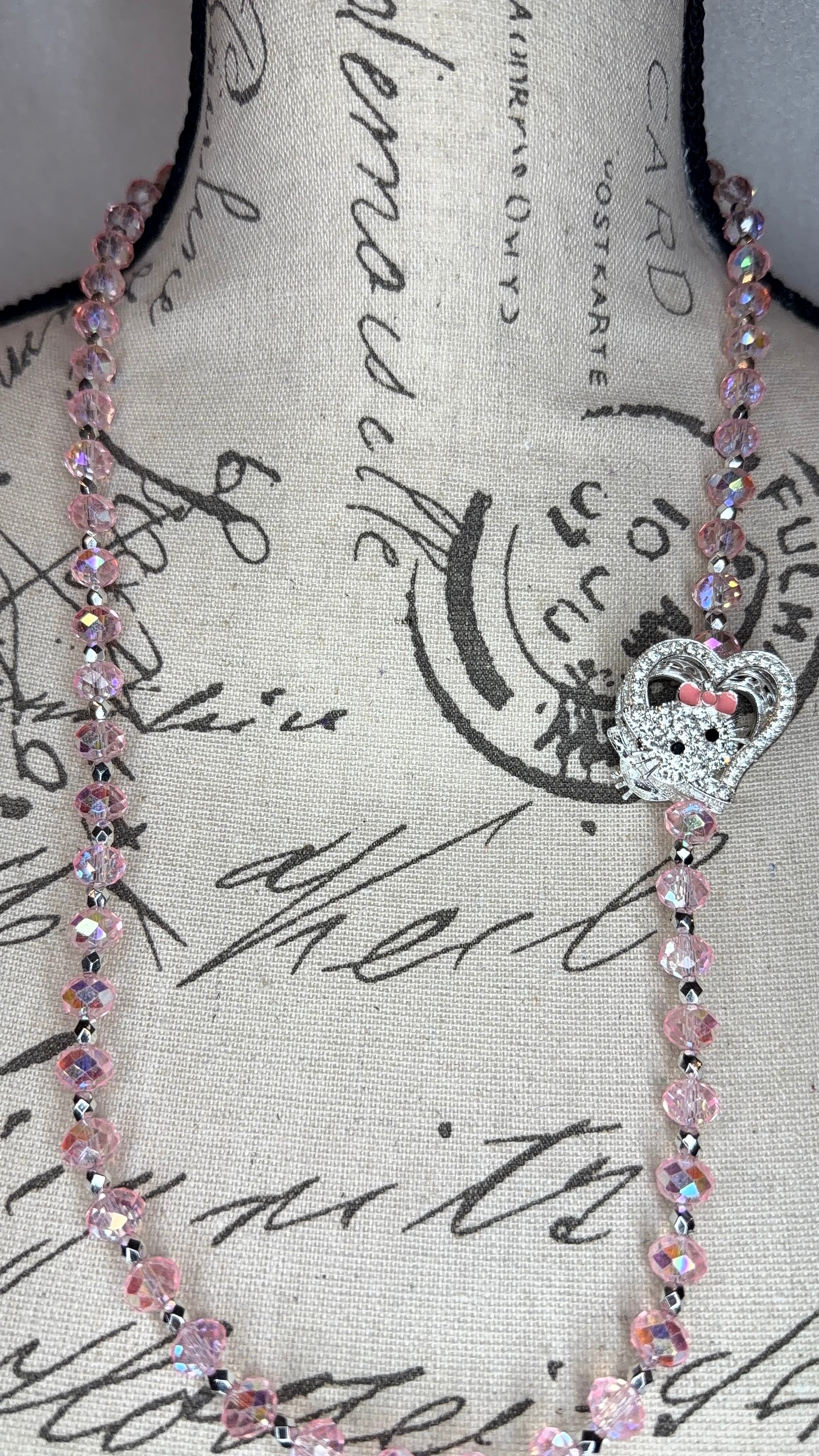 Girlie Girl Pink Necklace & Bracelet Set