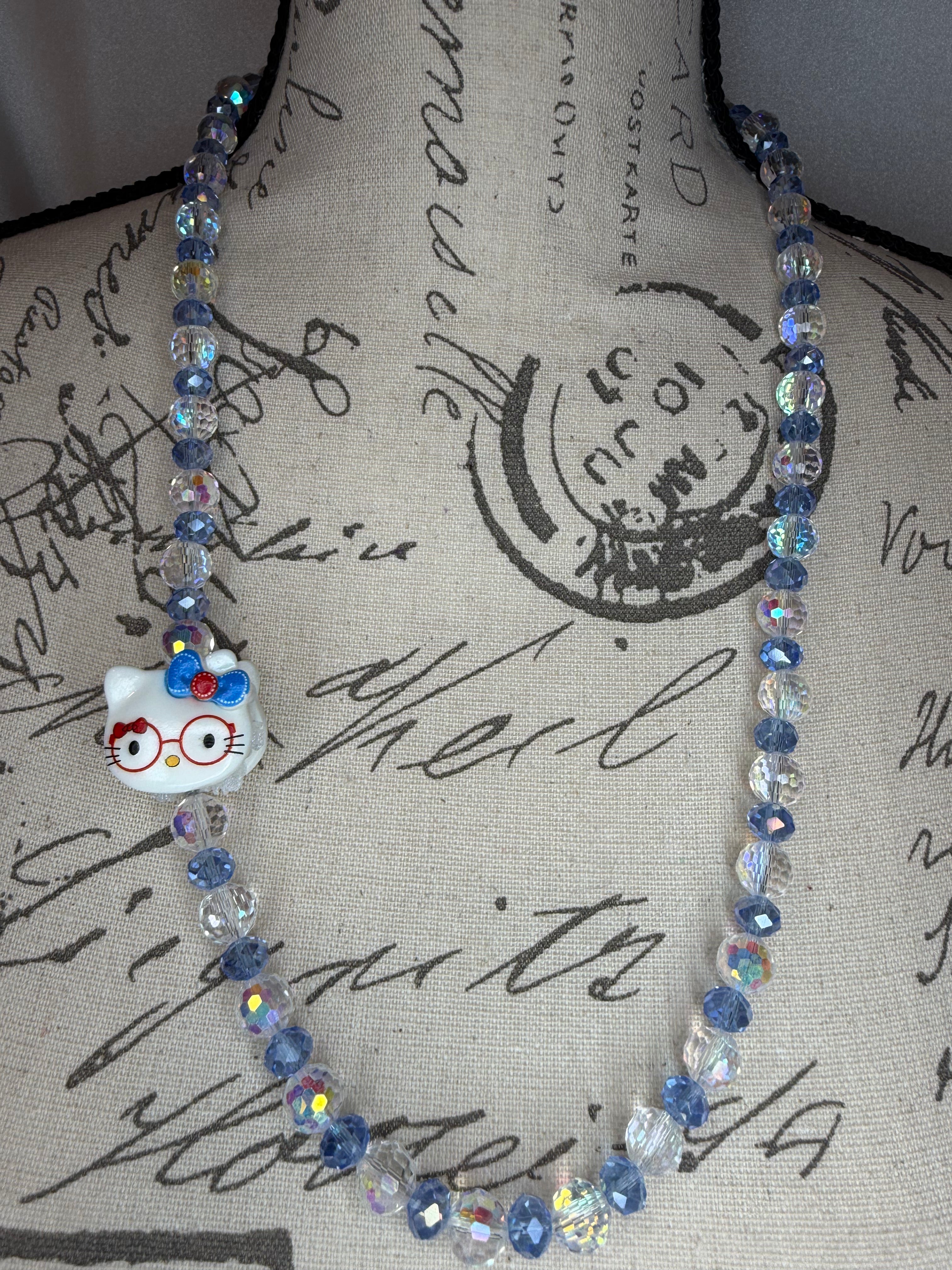 Girlie Girl Blue Necklace & Bracelet Set