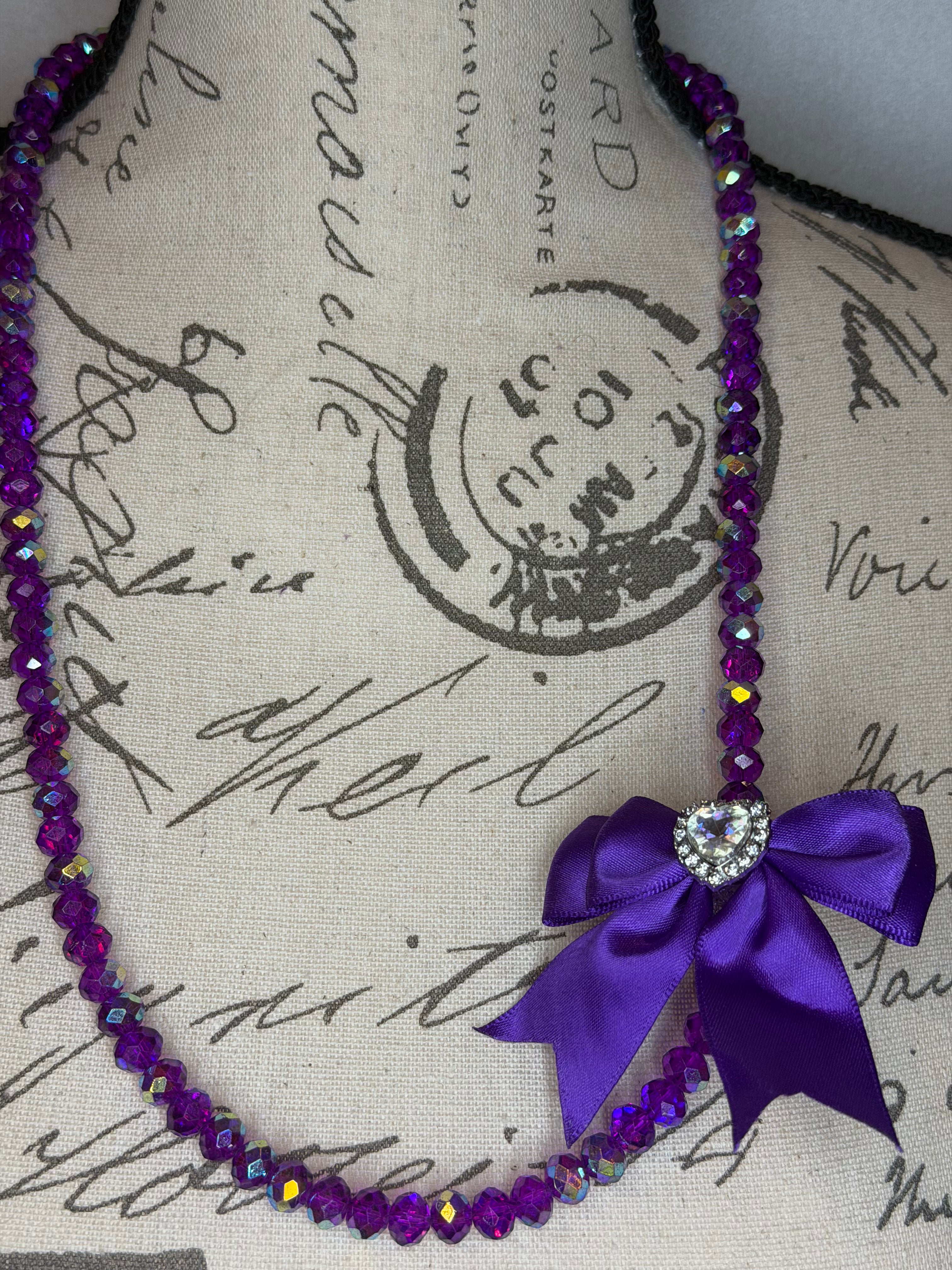 Girlie Girl Purple Necklace & Bracelet Set