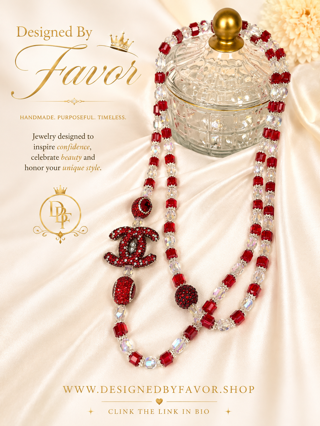 Rouge Éclat Beaded Set