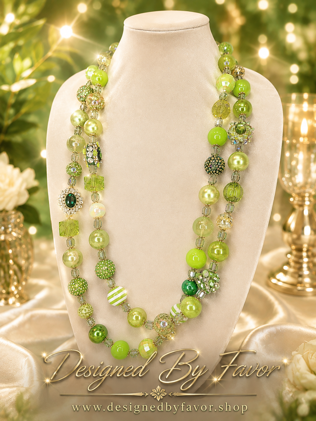 Emerald Orb Statement Earrings