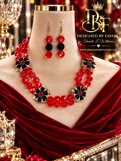 Crimson Noir Statement Set