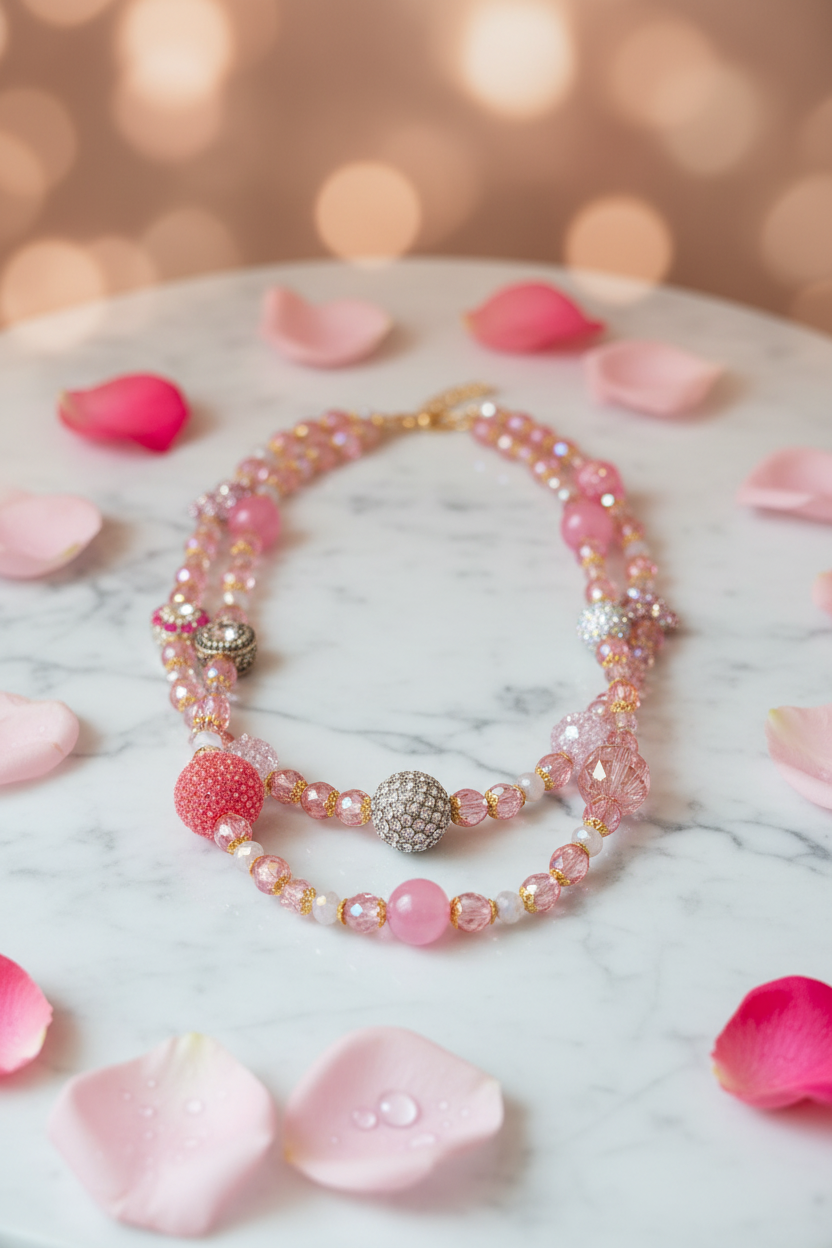 Petal & Gold — The Rose Reverie Necklace