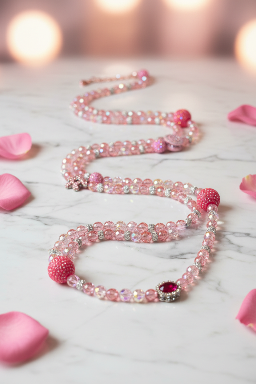 Rosé en Lumière — The Crystal Reverie Necklace